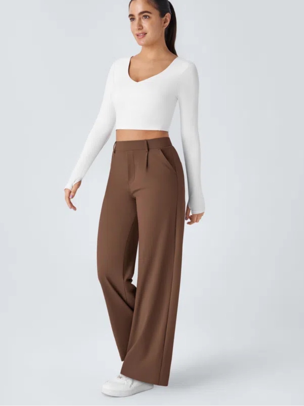 Halara Flex™ DayStretch High Waisted Pocket Straight Leg Work Pants Size Large